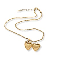 Image 2 of Heart Locket Necklace 18k Gold Plated