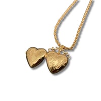 Image 3 of Heart Locket Necklace 18k Gold Plated