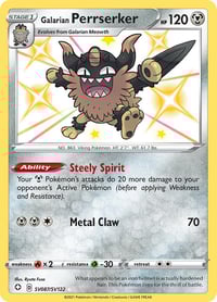 Galarian Perrserker - Shining Fates: Shiny Vault - Near Mint