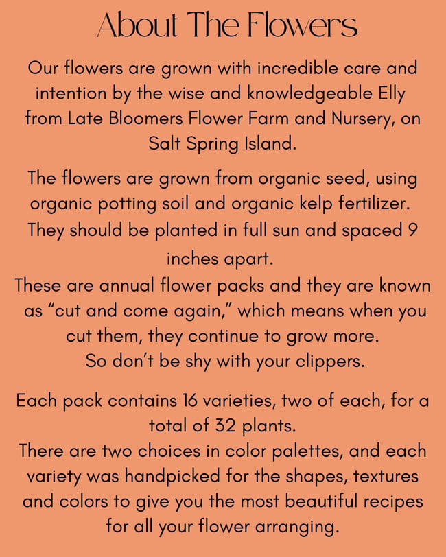 GARDEN CLUB FLOWER PACK COTTAGE CORE PASTELS