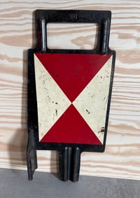 Image 2 of Vintage (1960s) German Deutsche Bahn (DB) Zugschluss Shield Tran Sign