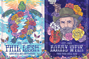 Image of 2 Poster Set - Bob Weir & Phil Lesh Tribute Poster