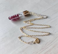 Image 1 of Personalized Name on Rice Crystal Necklace