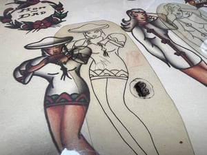 Image of 2 Original 1950’s “Painless Nell” Bowen “Pinup Girls” Both with “PN” etchings