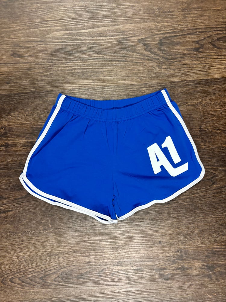 Image of A1SD1 Women Shorts (Blue X White)