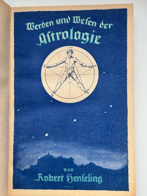 Image of Original Book from Library of Franz Bardon - Robert Henseling: Werden und Wesen der Astrologie