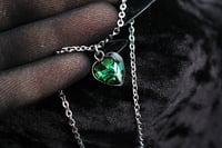 Image 1 of Dead Good Beetle wing tiny heart necklace
