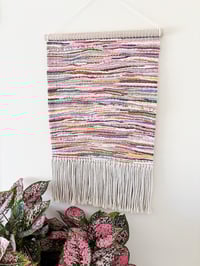Image 3 of Woven Wall Hanging - Abstract, Colourful (large)