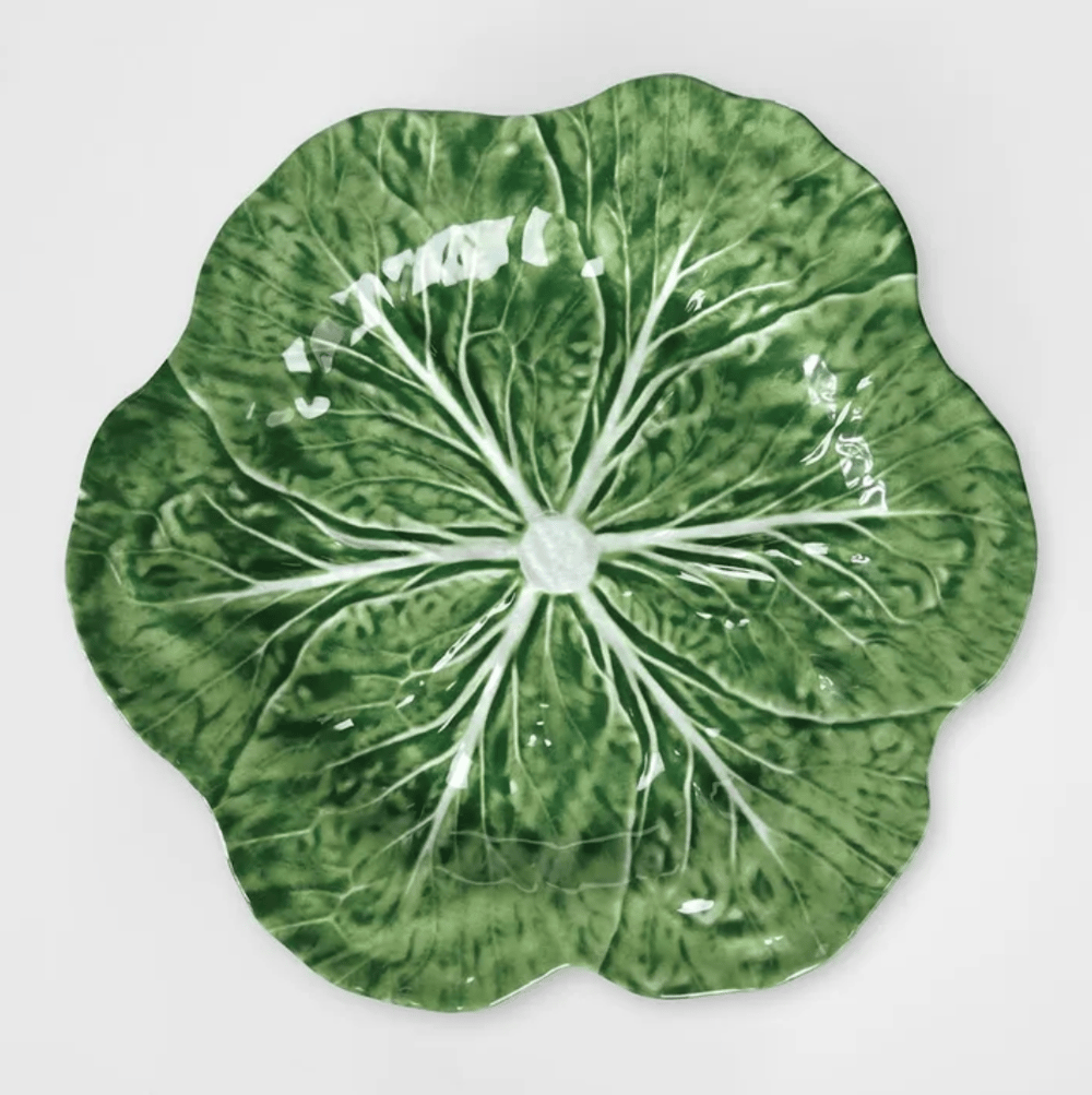 Image of Melamine Cabbage Platter Green