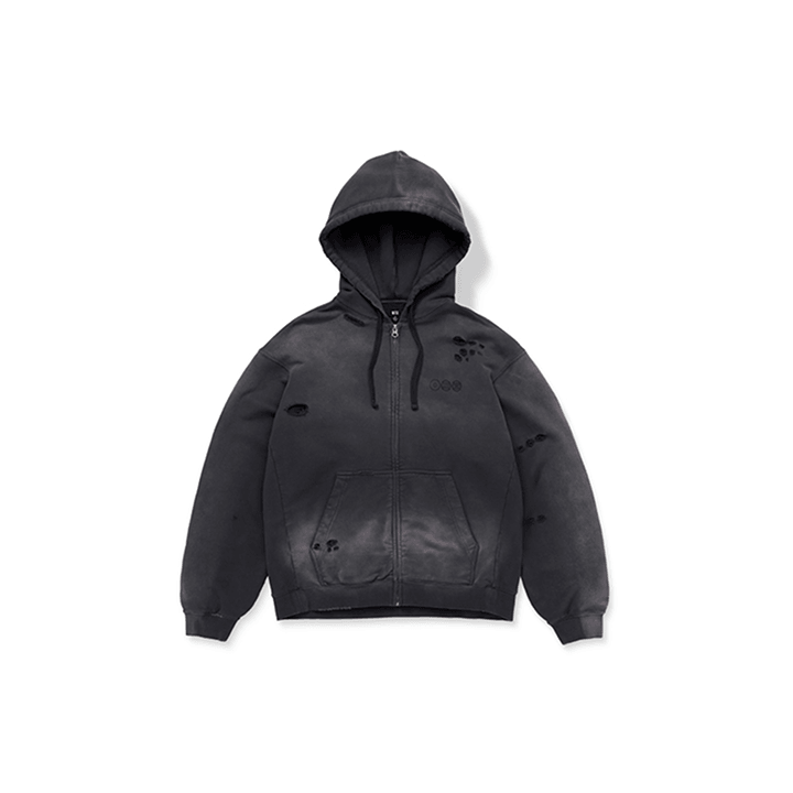Image of [PRE-ORDER] BTS ‘Arirang’ Tour Merch Zip-Up Hoodie (Charcoal)