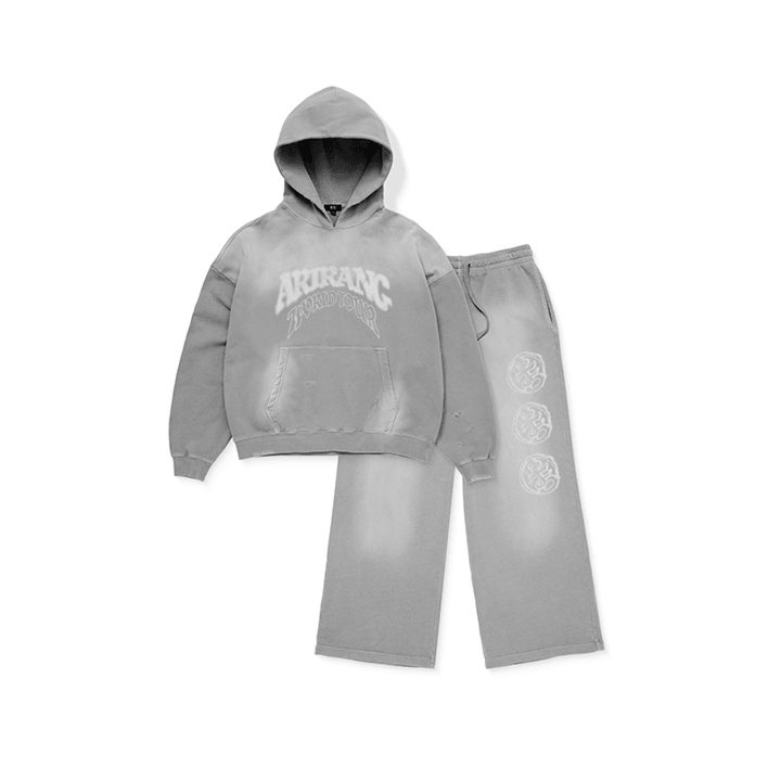 Image of [PRE-ORDER] BTS ‘Arirang’ Tour Merch Hoodie & Pants Set-up (Gray)