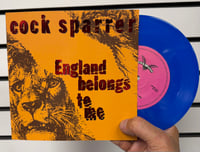 Cock Sparrer-England Belongs to Me b/w Argy Bargy blue vinyl 7”