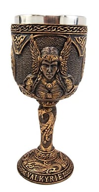 Image 6 of 👑The Armored Kingdom Divine Goddess Valkyrie Goblet-Norse Mythology-Ornate Design