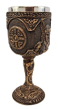 Image 7 of 👑The Armored Kingdom Divine Goddess Valkyrie Goblet-Norse Mythology-Ornate Design