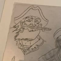 Image 3 of 90’s hand cut acetate stencil sheet pirates 10x12