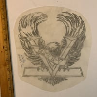Image 2 of 80’s hand drawn sketch V-Twin Eagle by The Renegade