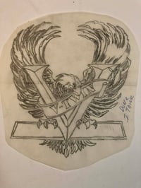 Image 3 of 80’s hand drawn sketch V-Twin Eagle by The Renegade