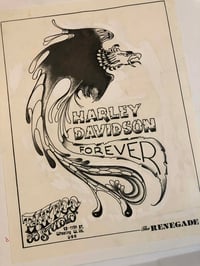 Image 2 of 80’s Harley Davidson Forever flyer original from The Renegade