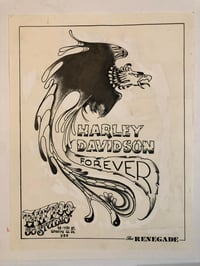 Image 1 of 80’s Harley Davidson Forever flyer original from The Renegade
