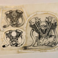 Image 1 of 80’s V twin original tattoo art flyer by The Renegade 
