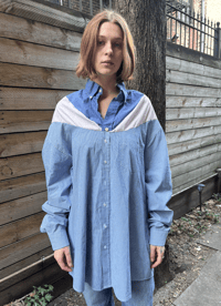 Image 3 of Santo Shirt Pink Blue Stripe