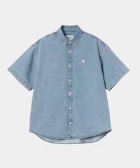 Image 1 of CARHARTT WIP_LUCAS SHORT SLEEVE SHIRT (BLEACHED) :::BLUE:::