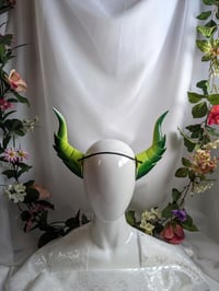 Image 3 of Dragon Horns | Green | XL