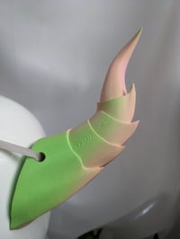 Image 5 of Dragon Horns | Rainbow Green - Purple | L