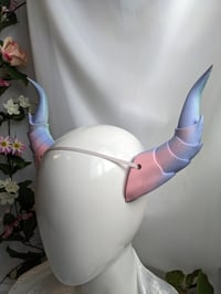 Image 1 of Dragon Horns | Rainbow Pink Blue Green | Large