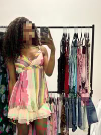 Image 4 of 00s silk striped cami top with side ties, brand new with tags 