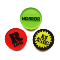 Image 1 of Horror Sticker Inspired Thick Magnets