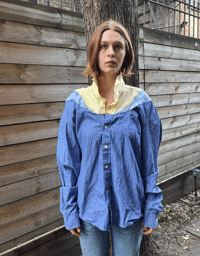 Image 2 of Santo Shirt Yellow Blue Stripe