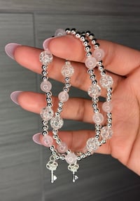 Pink Petal Charm Bracelet 