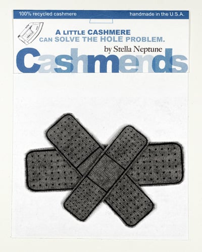 Image of Iron-on Cashmere Band-Aids - Dark Gray