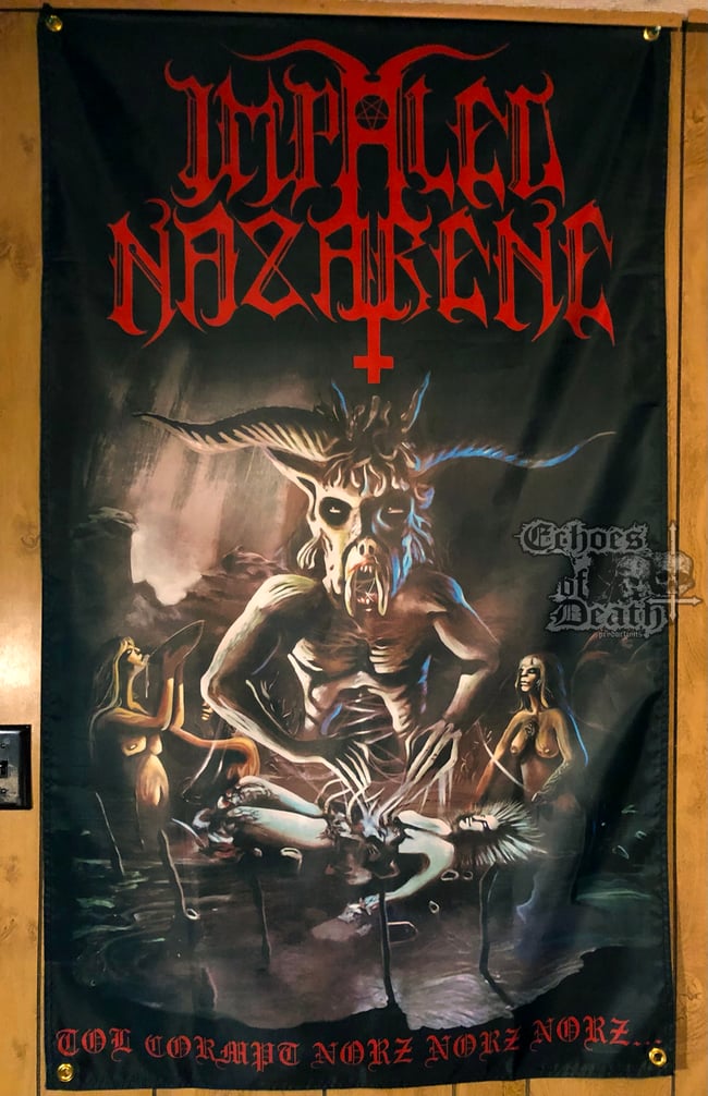 IMPALED NAZARENE Tol Cormpt Norz 3x5FT FLAG