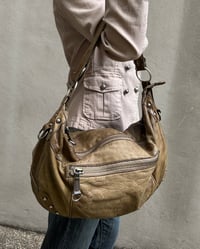 Image 3 of AGED LEATHER CRESCENT BAG