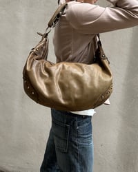 Image 2 of AGED LEATHER CRESCENT BAG