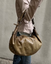 Image 5 of AGED LEATHER CRESCENT BAG