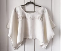 Image 1 of Upcycled Linen Tablecloth Breezy Top