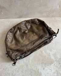 Image 10 of AGED LEATHER CRESCENT BAG