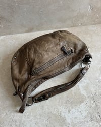 Image 7 of AGED LEATHER CRESCENT BAG