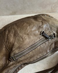Image 8 of AGED LEATHER CRESCENT BAG