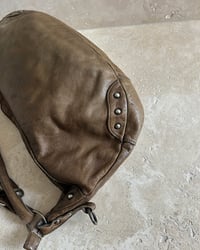 Image 12 of AGED LEATHER CRESCENT BAG