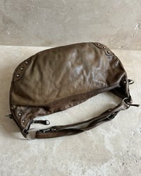 Image 6 of AGED LEATHER CRESCENT BAG