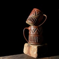 Hand Carved mugs for two