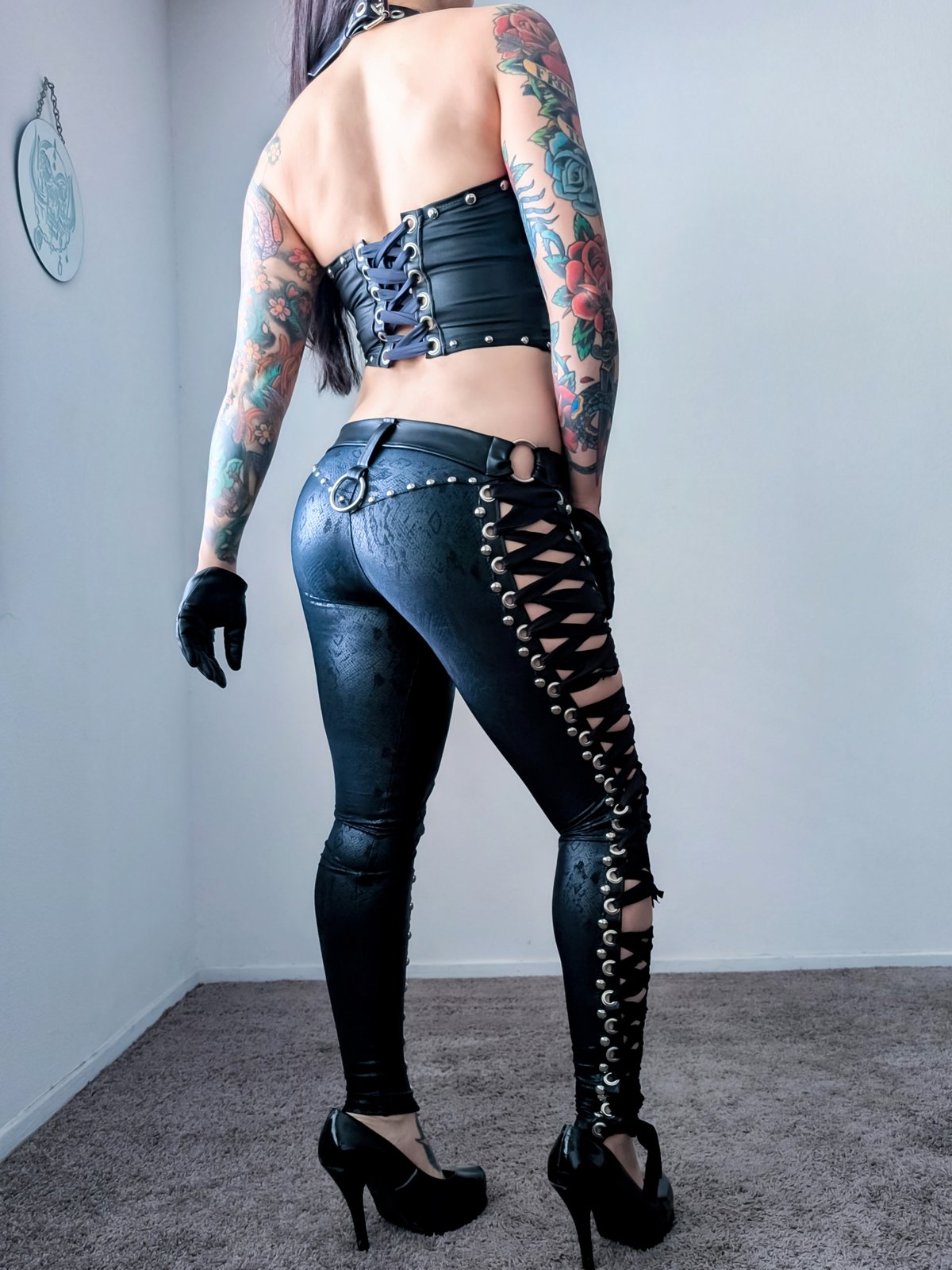 Black Cobra Lowrise Laceup Pants