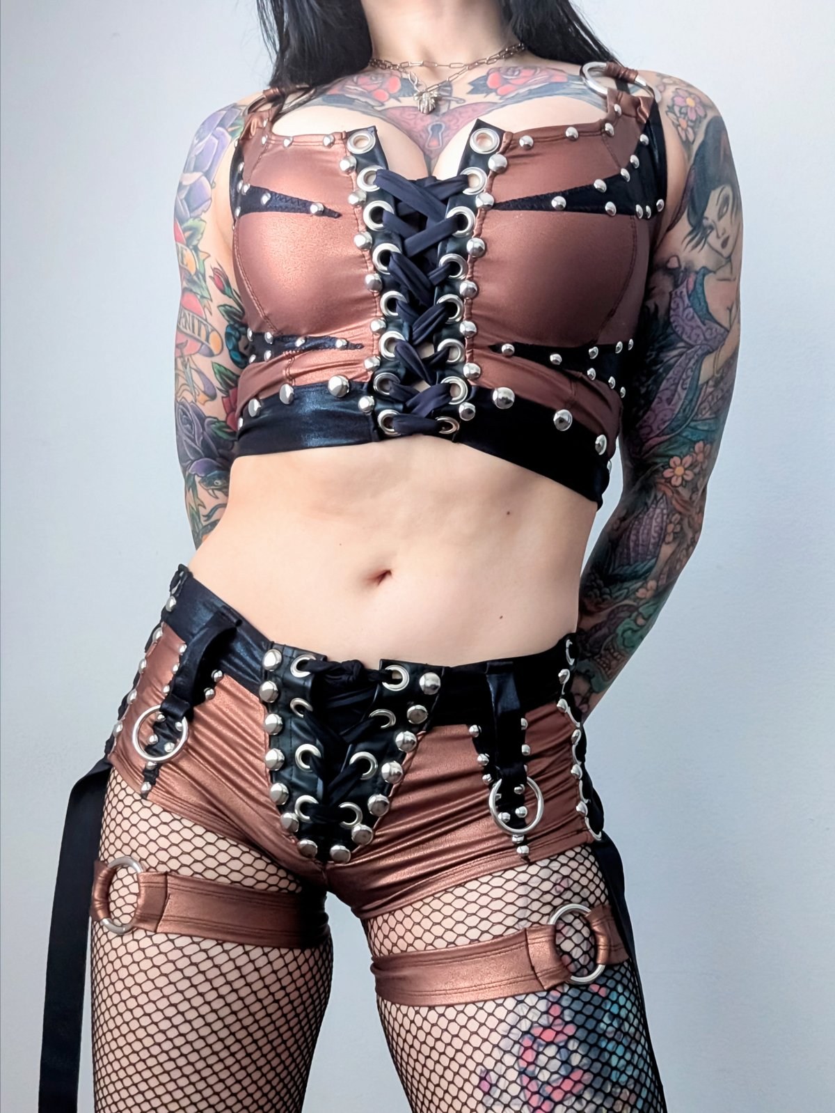 Bronze Goddess Micro Mini Booty Shorts