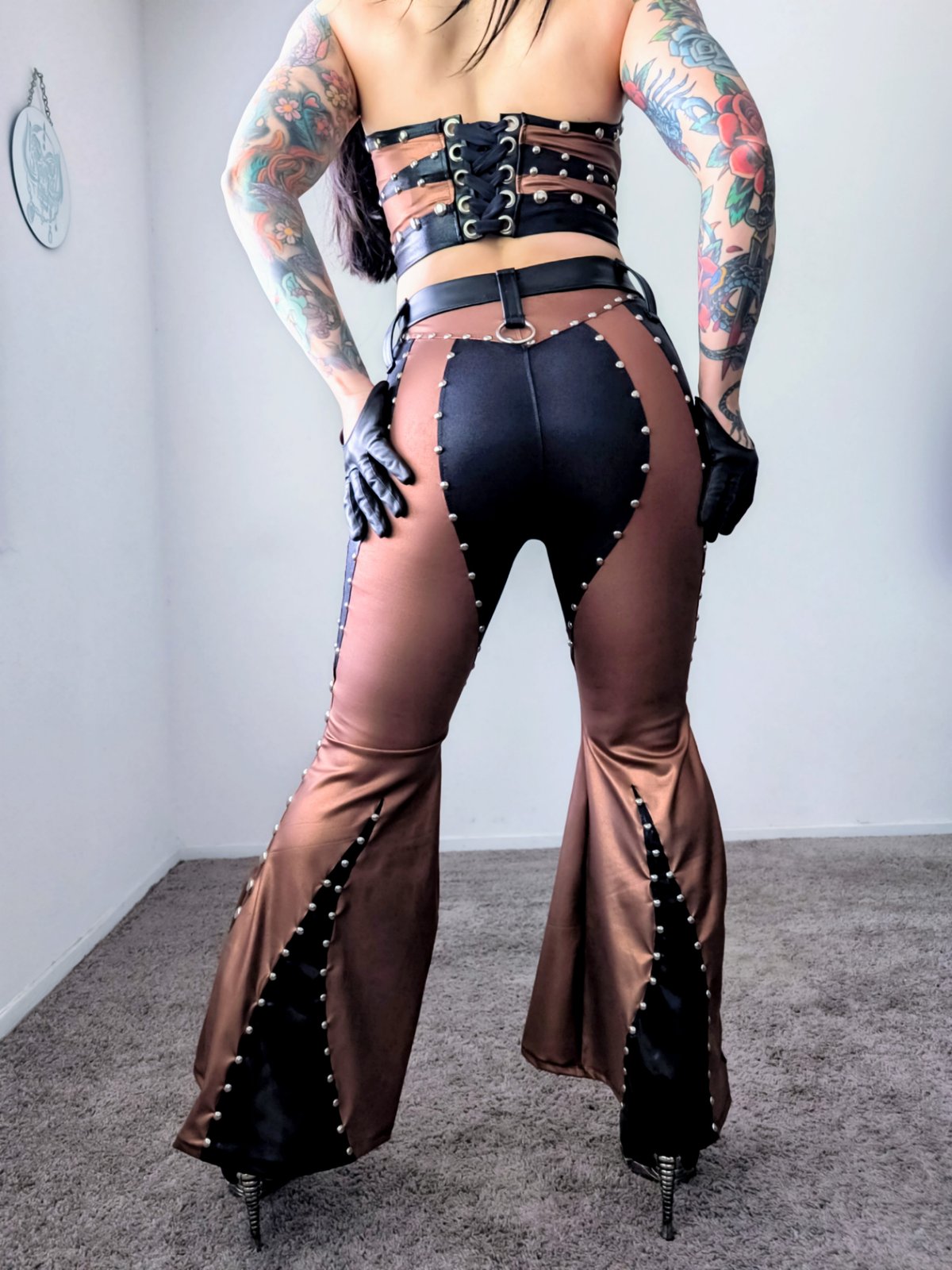 Bronze Goddess Chaps Bell-Bottoms