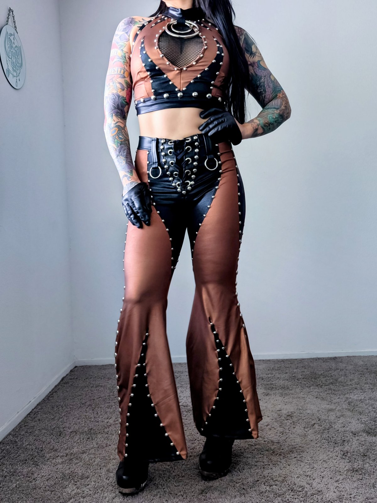 Bronze Goddess Chaps Bell-Bottoms