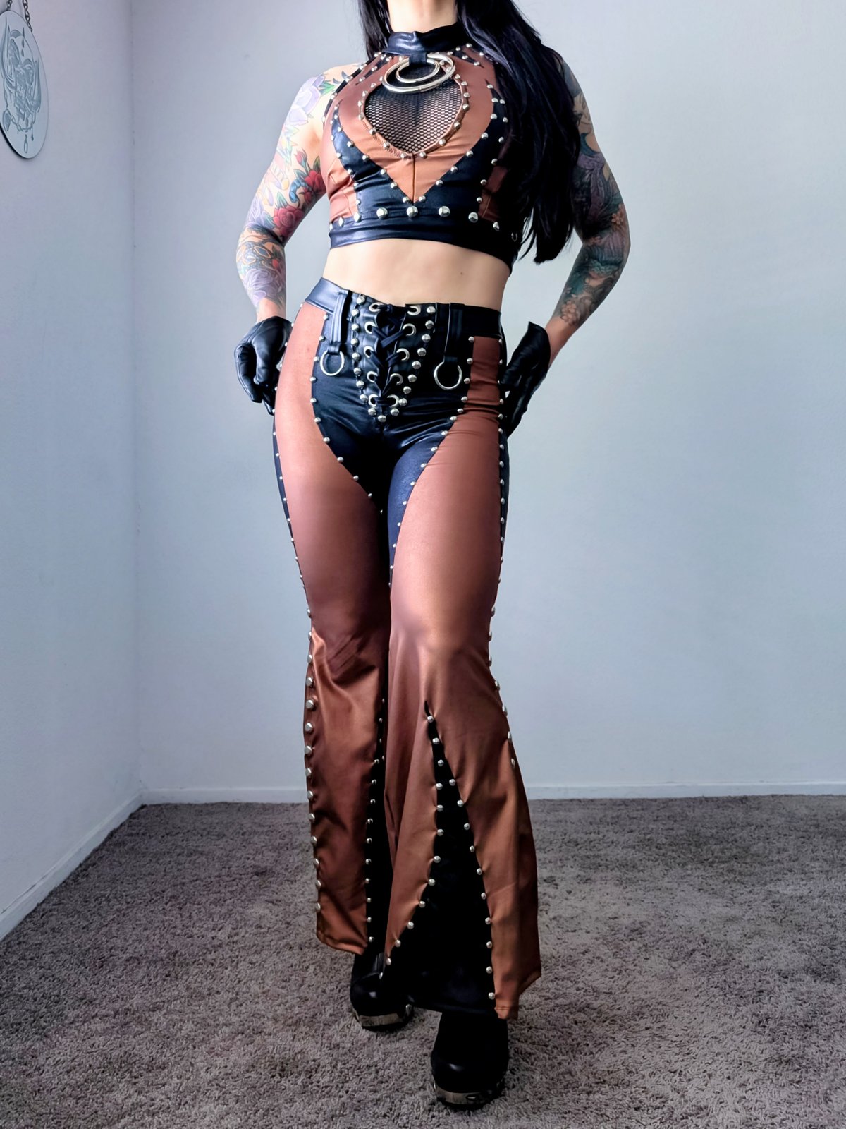 Bronze Goddess Chaps Bell-Bottoms